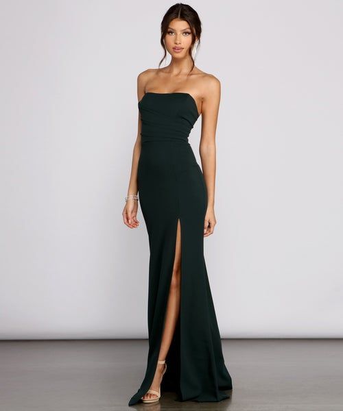 Michelle High Slit Formal Dresses