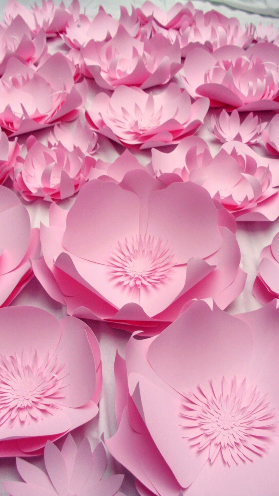 pink flowers statement wall