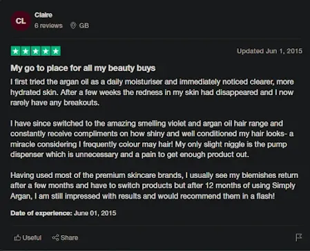 Claire used products from bioProGreen and she let us know, via her comment which praises the merits of our products. We thank Claire for the time she gave us for this comment.