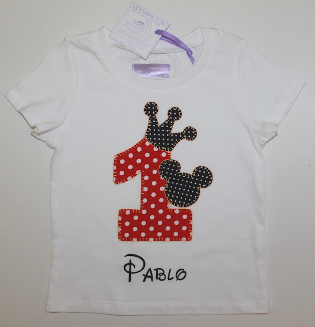 camiseta de cumpleaños 1 año mickey mouse