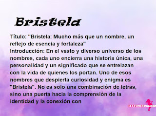 significado del nombre Bristela