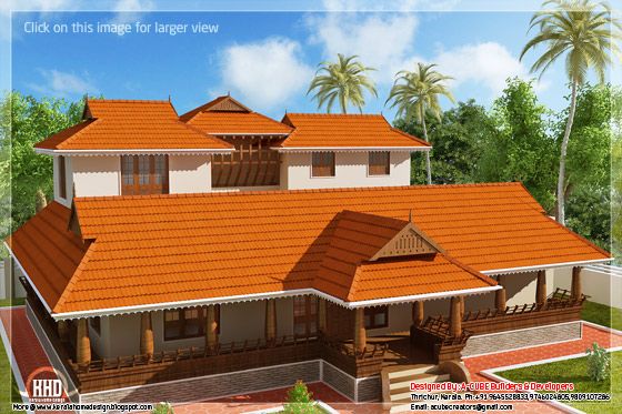 Kerala illam traditional house view 2