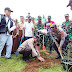 Peduli Lingkungan, Kodim 0422/Lampung Barat Laksanakan Penghijauan di Lokasi TMMD Ke-120