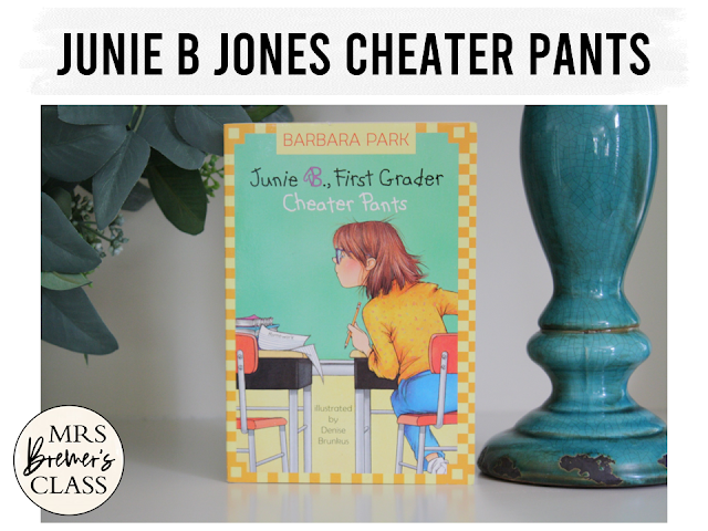 Junie B Jones Cheater Pants book study literacy unit with Common Core aligned companion activities for First Grade and Second Grade