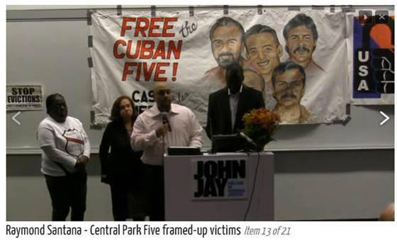 Raymond Santana - John Jay College - Cuban Five-Central Park Five