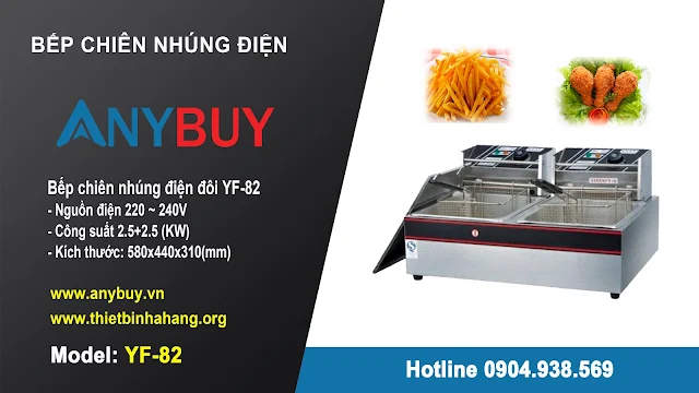 Bếp chiên nhúng điện đôi YF 82