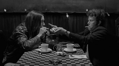 Tom Waits, Iggy Pop, Jim Jarmusch, Coffee and Cigarettes, café, nappe à carreaux, cigarette