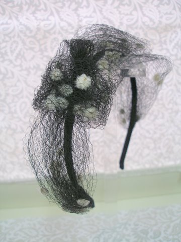 Winter Headbands using Vintage Veiling Some new designs from a series that