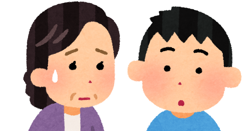 成人した息子を心配する母親のイラスト かわいいフリー素材集 いらすとや