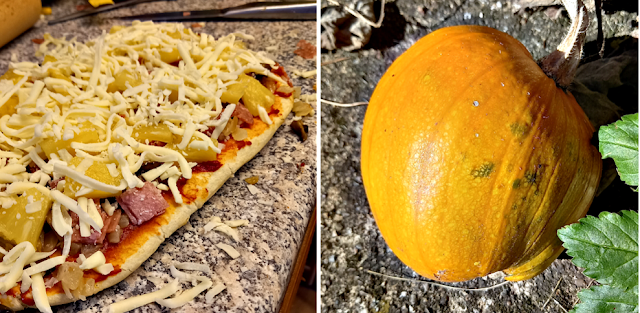 Pizza and pumpkin