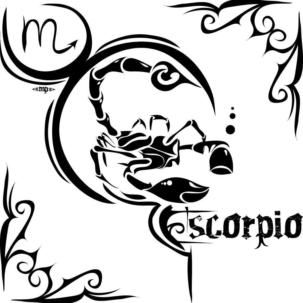 Tribal Tattoo Scorpio Zodiac Sign