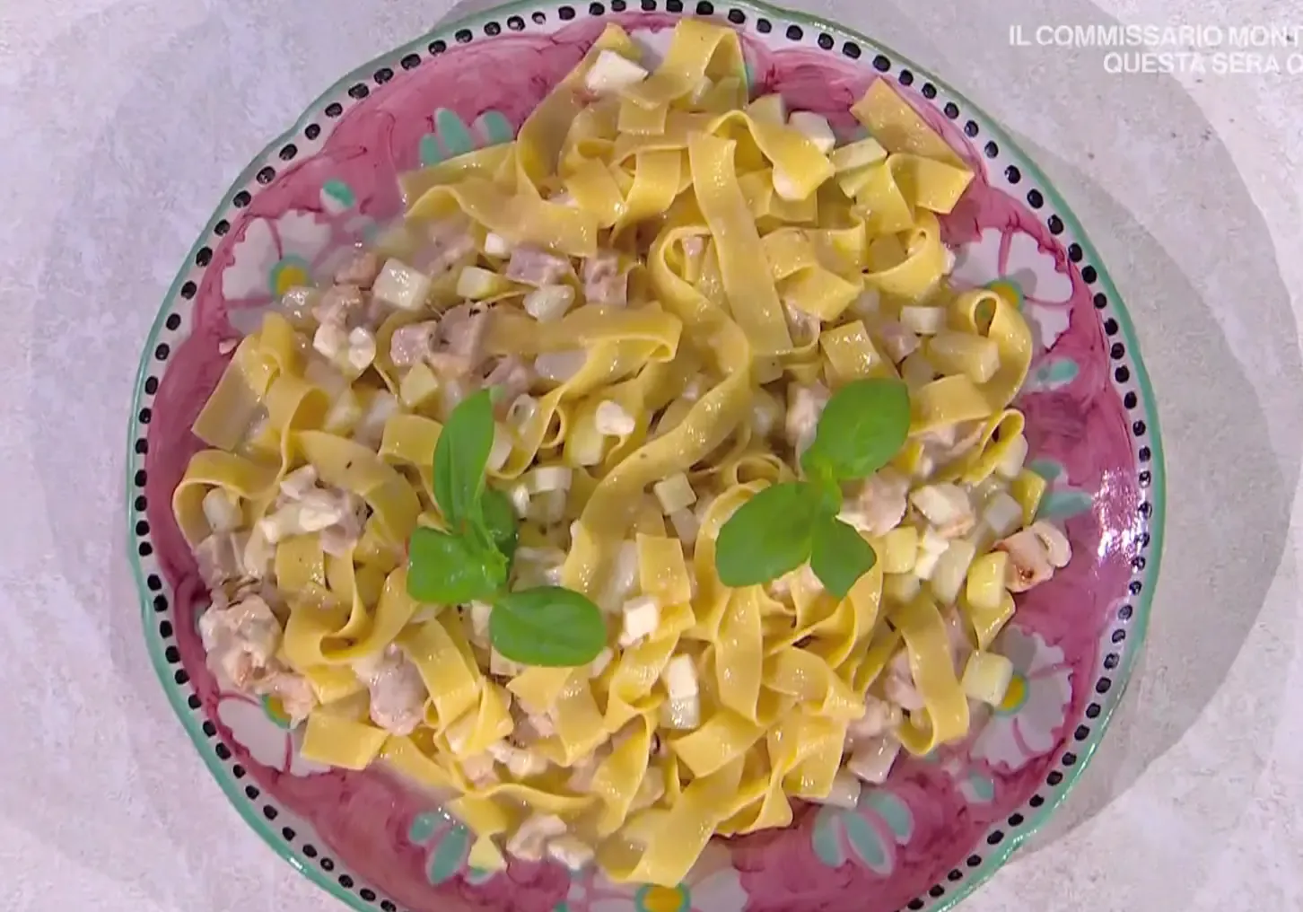 Pappardelle porchetta, provola e patate di Antonio Paolino