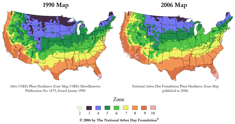 U.S. Hardiness Zone Changes