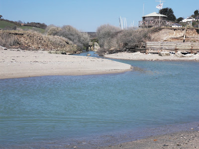 Where the White River or River Vinnick joins the sea Cornwall