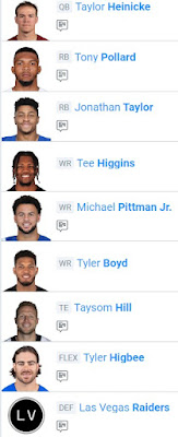 DFS Week 11 2022 Team