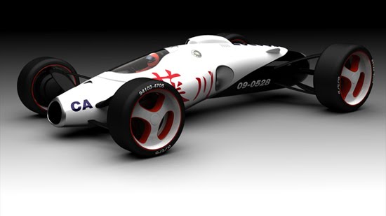 jet car 3d concept car design