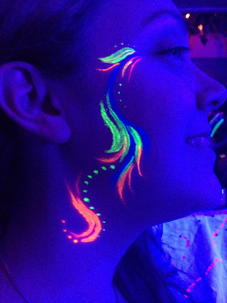 Glow in the dark body paint