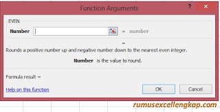 function argument rumus EVEN