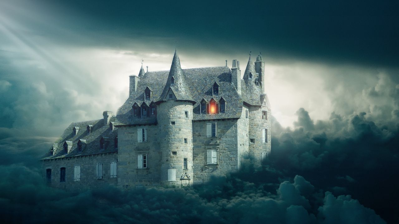 Wallpaper Castle Clouds Gloomy