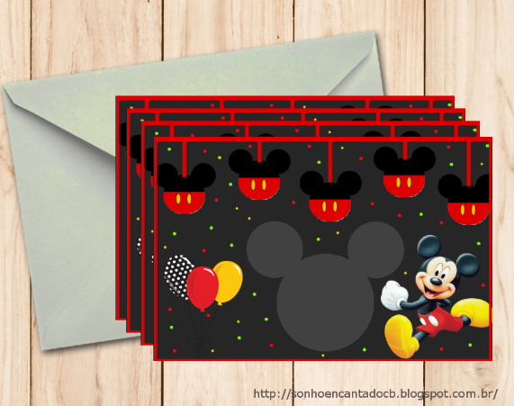 17 Convite do mickey para imprimir gratis