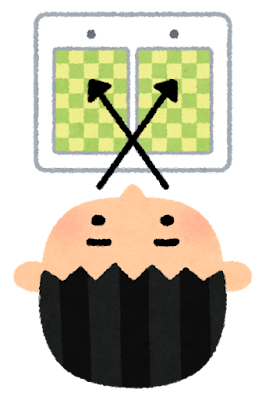 ステレオグラムのイラスト（交差法）
