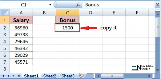 Paste Special in excel