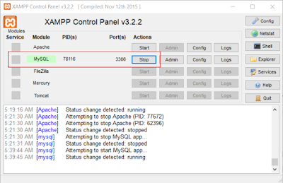 meng-upgrade/update MariaDB di XAMPP untuk Windows