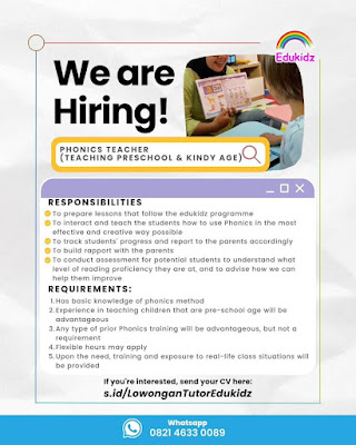 Urgently Needed Phonics Teacher