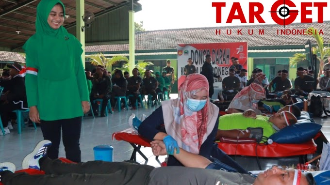 Sambut HUT RI Ke-78, Ratusan Orang Donorkan Darah di Kodim Sragen