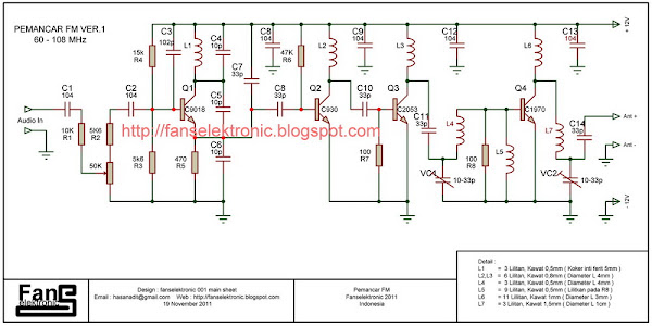 skema rankaian pemancar fm