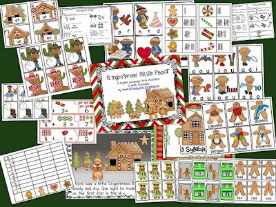 http://www.teacherspayteachers.com/Product/Gingerbread-Skills-Pack-Math-and-Language-Arts-Activities-172917