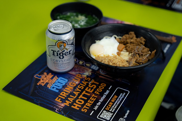 Hot and spicy chilli pan mee paired perfectly with ice-cold Tiger Crystal