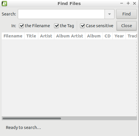 EasyTAG file search