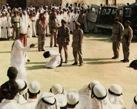 Public beheading in Saudi Arabia.