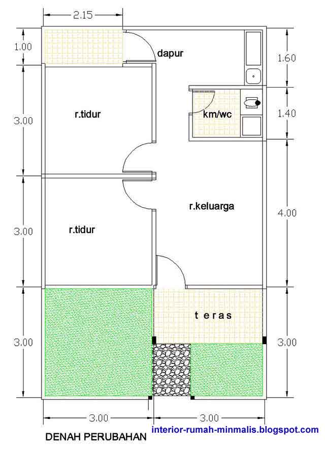 Gambar Desain  Rumah  Sederhana  Minimalis  KPR BTN Type  21 60  