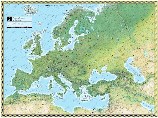 Geographic Map Europe