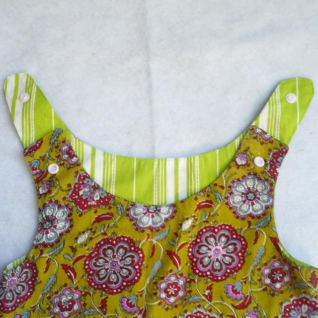 adding snaps to the dress