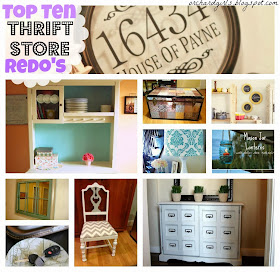 Top 10 Thrift Store Redo's Roundup at OrchardGirls.blogspot.com