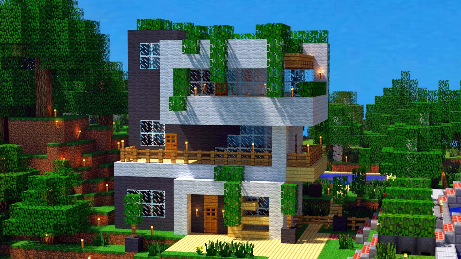Casas Modernas Grandes Para Minecraft
