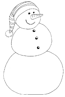 christmas coloring page snow doll