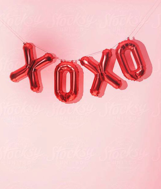 Red Valentine's Day XOXO Foil Balloons