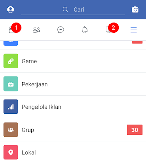 menu grup facebook