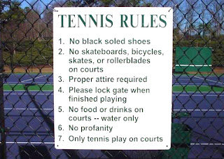 Lawn Tennis Rule Board