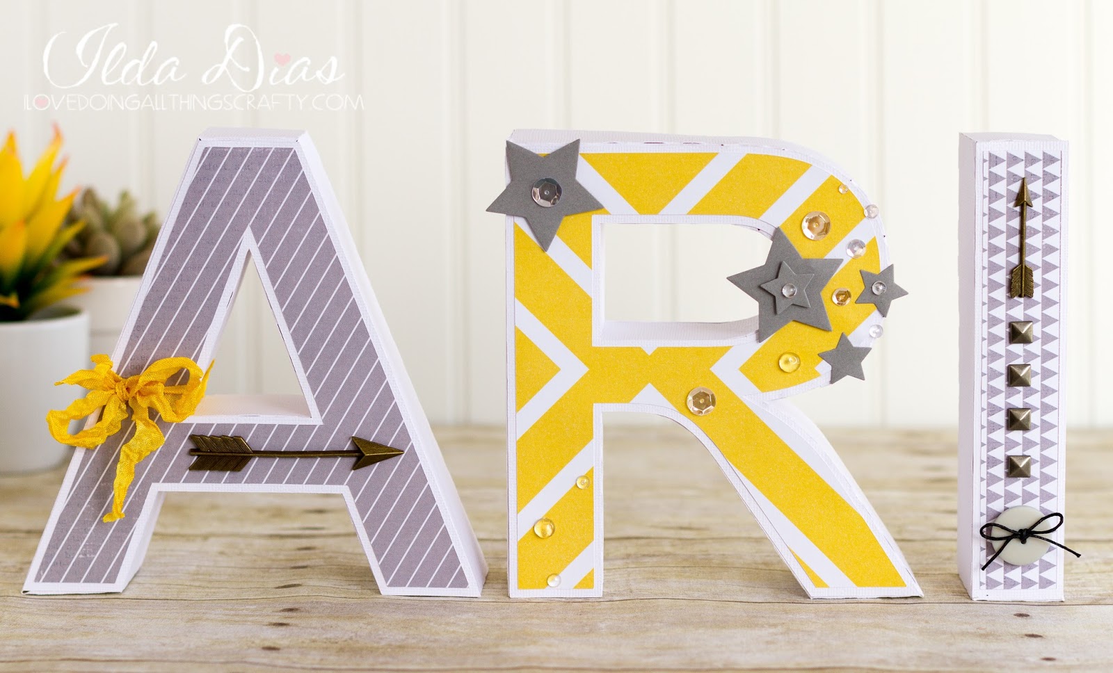 Download I Love Doing All Things Crafty Ari 3d Paper Letters Svgcuts