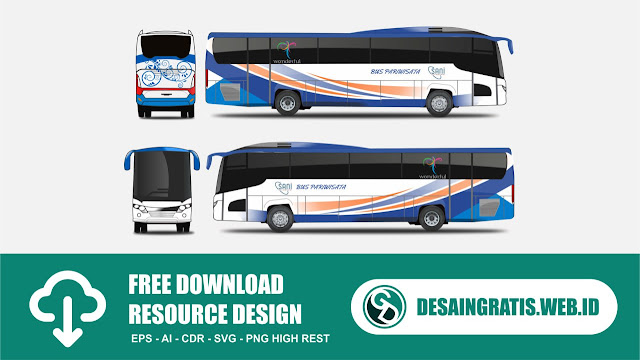 Download Desain Livery Bus Keren Format CDR CorelDraw