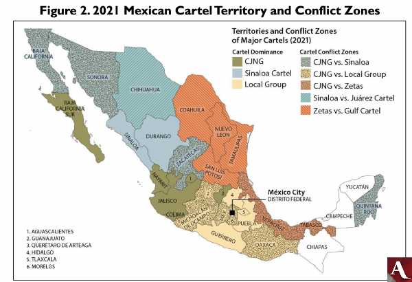 El nuevo mapa del narcotráfico en México: 12 Cárteles en guerra por el territorio