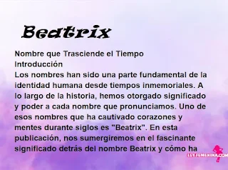 significado del nombre Beatrix