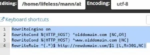 redirect URLS with old domain to URLs with new domain using .htaccess