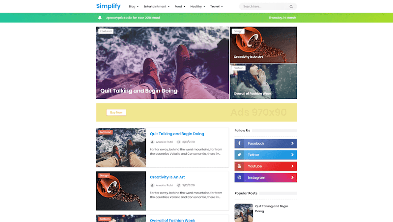 New Simplify 2 - Responsive Blogger Template