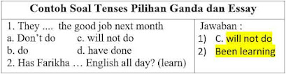 40 Contoh Soal Tense Pilihan Ganda dan Essay di lengkapi jawabannya